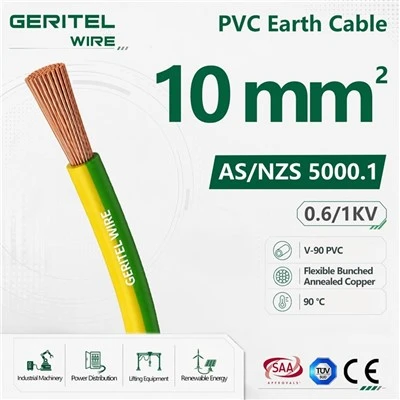 6mm 緑黄アースケーブル 0.6/1kV フレキシブル銅線