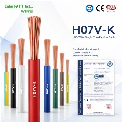 ファクトリーオートメーションパネル用PLCキャビネットワイヤーH07V-K
